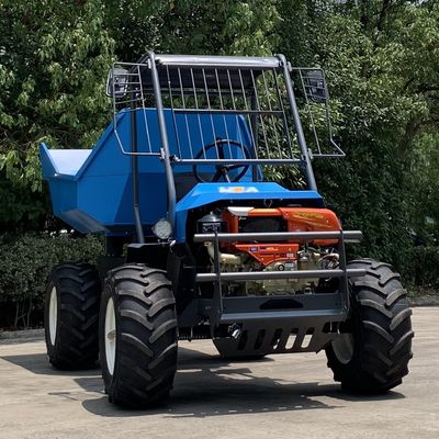 Grüner Mini Agriculture Tractor Articulated Steering mit goldener Fisch-Maschine