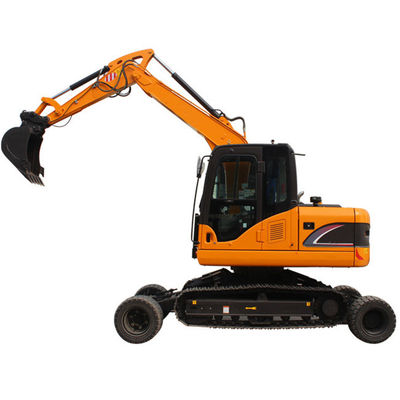 Hydraulischer Rad-Kettenbagger Flexible Operation 8 Ton Mini Excavator