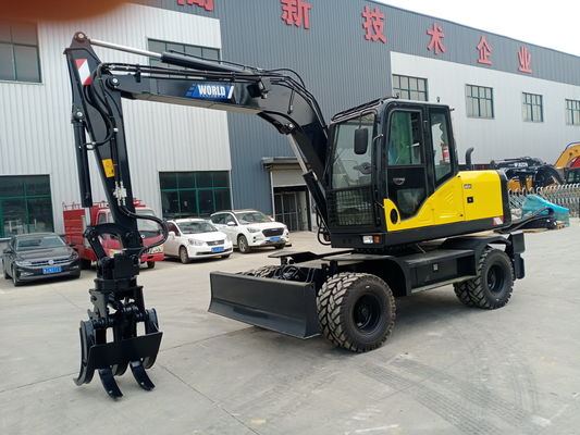 China-Mechaniker Wheel Type Excavator mit halten sich für Holz oder Gras fest