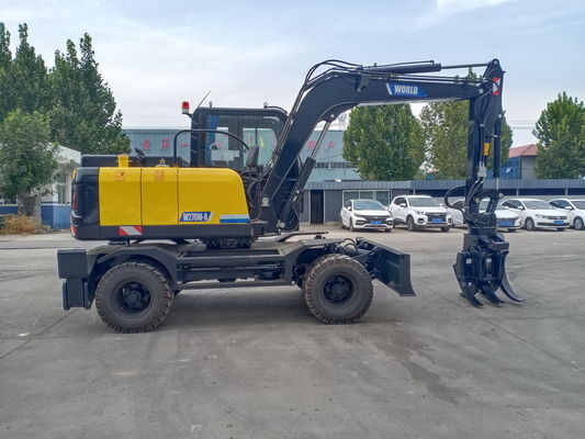 China-Mechaniker Wheel Type Excavator mit halten sich für Holz oder Gras fest
