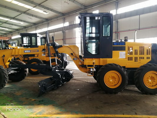 Enclosed Cab Heavy Equipment Motor Grader 97kw Power Output ROPS/FOPS Optional