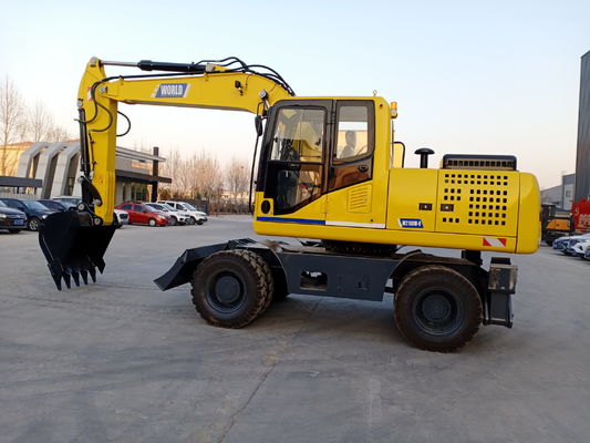 92 KW Motor Minibagger mit Rädern Max. Graben Radius 8000MM 9,00-20/8 Reifen