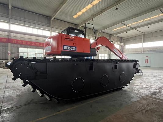China Top-Marke nicht genutzte Amphibienbagger HK150SD mit 0,25 M3 Flussreinigungsmaschine Langstrecken-Boom